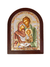 Adorno Italiano de Prata ícone Sagrada Família Colorido 14 cm x 19,5 cm-TerraCotta Arte Sacra