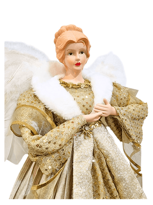 Anjo para Topo de Árvore Veste Dourada 60 cm-TerraCotta Arte Sacra