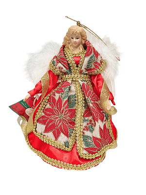 Anjo para Topo de Árvore Veste Natalina 18 cm-TerraCotta Arte Sacra