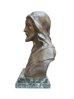 Busto Sagrado Coração de Jesus em Bronze 32 cm-TerraCotta Arte Sacra