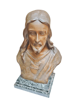 Busto Sagrado Coração de Jesus em Bronze 32 cm-TerraCotta Arte Sacra