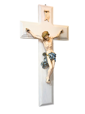 Crucifixo de Madeira Cristo em Resina 1,20 m-TerraCotta Arte Sacra