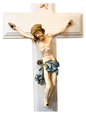 Crucifixo de Madeira Cristo em Resina 1,20 m-TerraCotta Arte Sacra