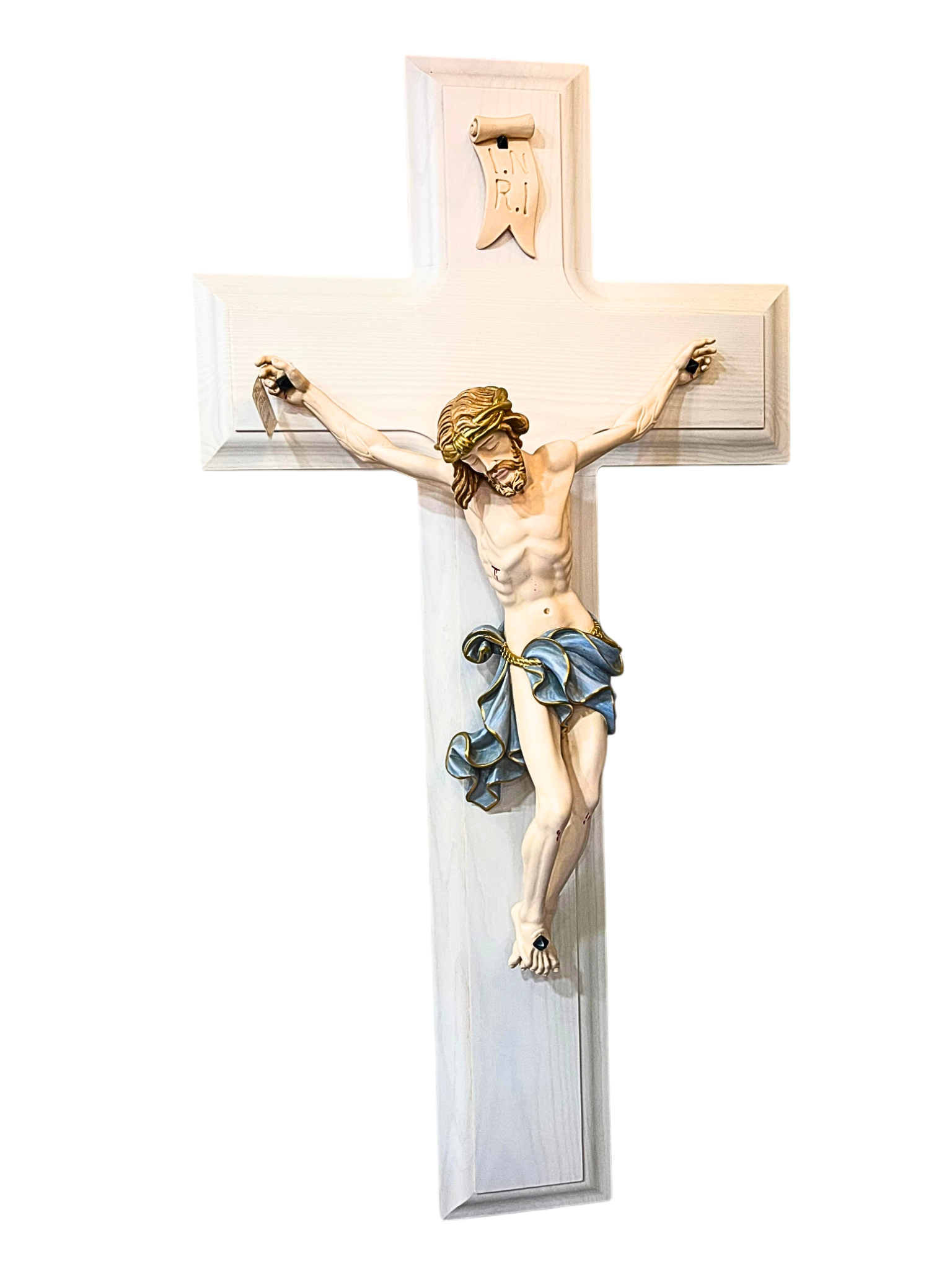 Crucifixo de Madeira Cristo em Resina 1,20 m-TerraCotta Arte Sacra