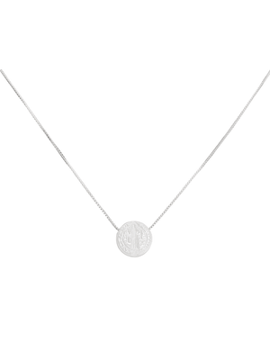 Gargantilha Medalha de São Bento em Madrepérola com Corrente em Prata de Lei 925-TerraCotta Arte Sacra