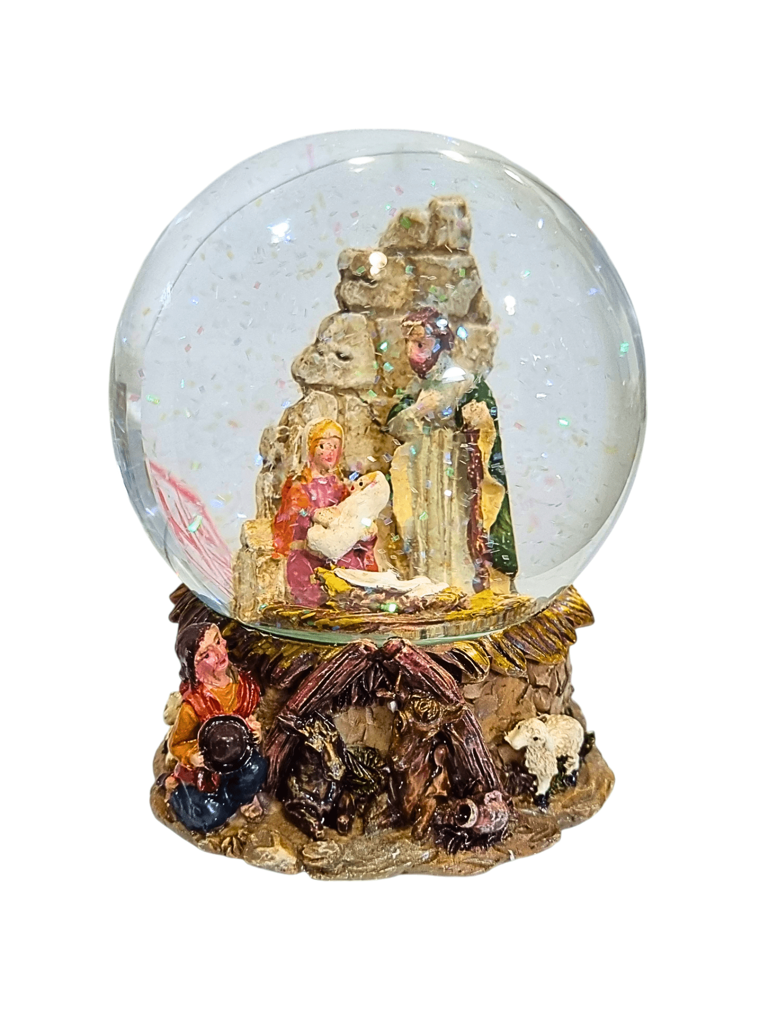 Globo de Natal Cenário de Presépio 10 cm-TerraCotta Arte Sacra