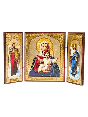 Ícone Bizantino Russo Nossa Senhora Mãe de Deus 12 x 20 cm-TerraCotta Arte Sacra