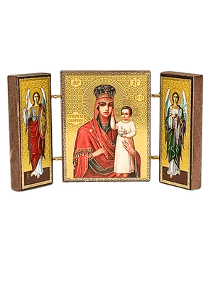 Ícone Bizantino Russo Nossa Senhora Mãe de Deus 5,5 x 9,5 cm-TerraCotta Arte Sacra