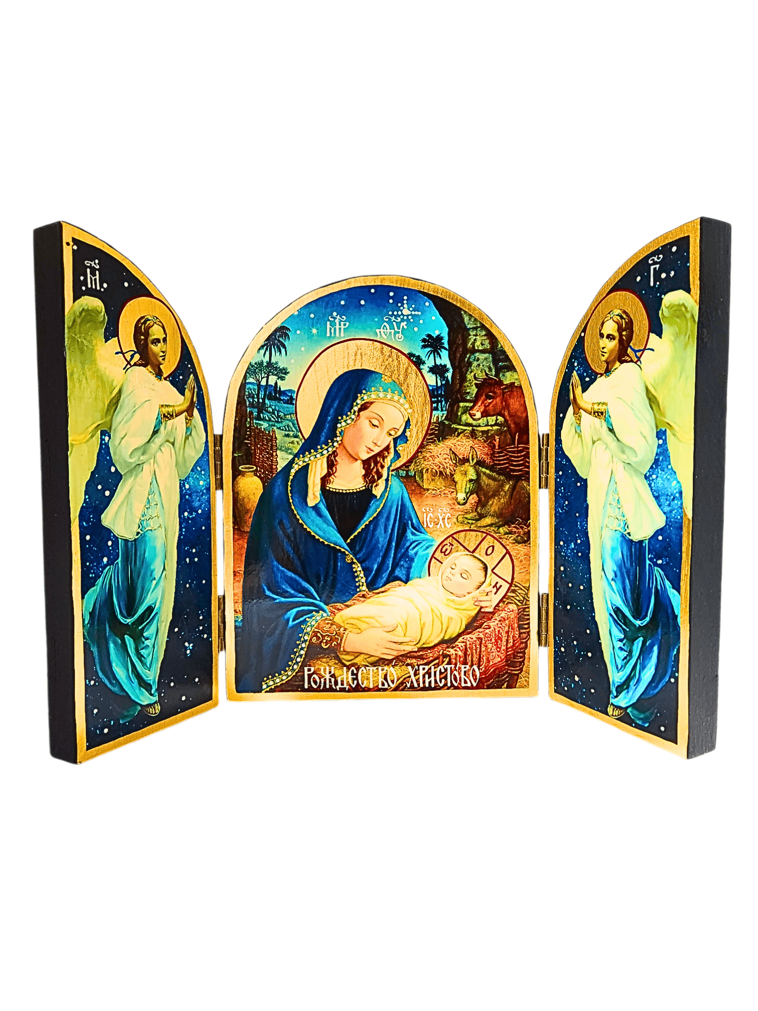 Ícone Bizantino Russo Nossa Senhora com Jesus 22 x 35 cm-TerraCotta Arte Sacra