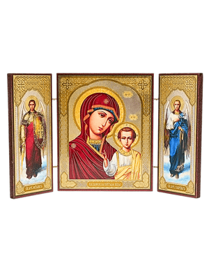 Ícone Bizantino Russo Nossa Senhora de Kazan 12 x 20 cm-TerraCotta Arte Sacra