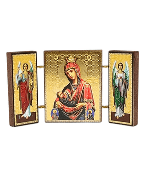 Ícone Bizantino Russo Nossa Senhora do Leite 5,5 x 9,5 cm-TerraCotta Arte Sacra