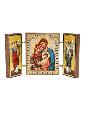 Ícone Bizantino Russo Sagrada Família 5,5 x 9,5 cm-TerraCotta Arte Sacra