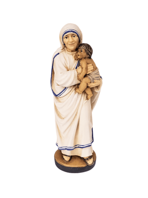 Imagem Italiana em Madeira Madre Tereza 15 cm-TerraCotta Arte Sacra