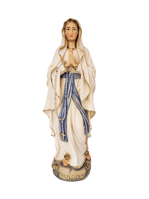 Imagem Italiana em Madeira Nossa Senhora de Lourdes 20 cm-TerraCotta Arte Sacra