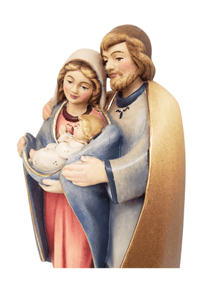 Imagem Italiana em Madeira da Sagrada Família 23 cm-TerraCotta Arte Sacra