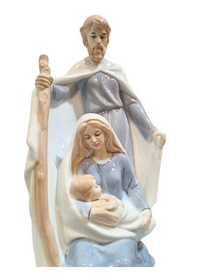 Imagem Sagrada Família em Porcelana 26,5 cm-TerraCotta Arte Sacra