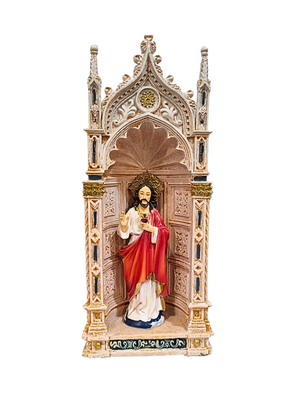 Imagem Sagrado Coração de Jesus em Resina na Capela 20 cm-TerraCotta Arte Sacra