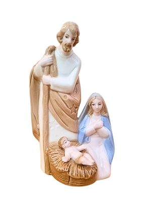 Imagem da Sagrada Família de Porcelana 13 cm-TerraCotta Arte Sacra