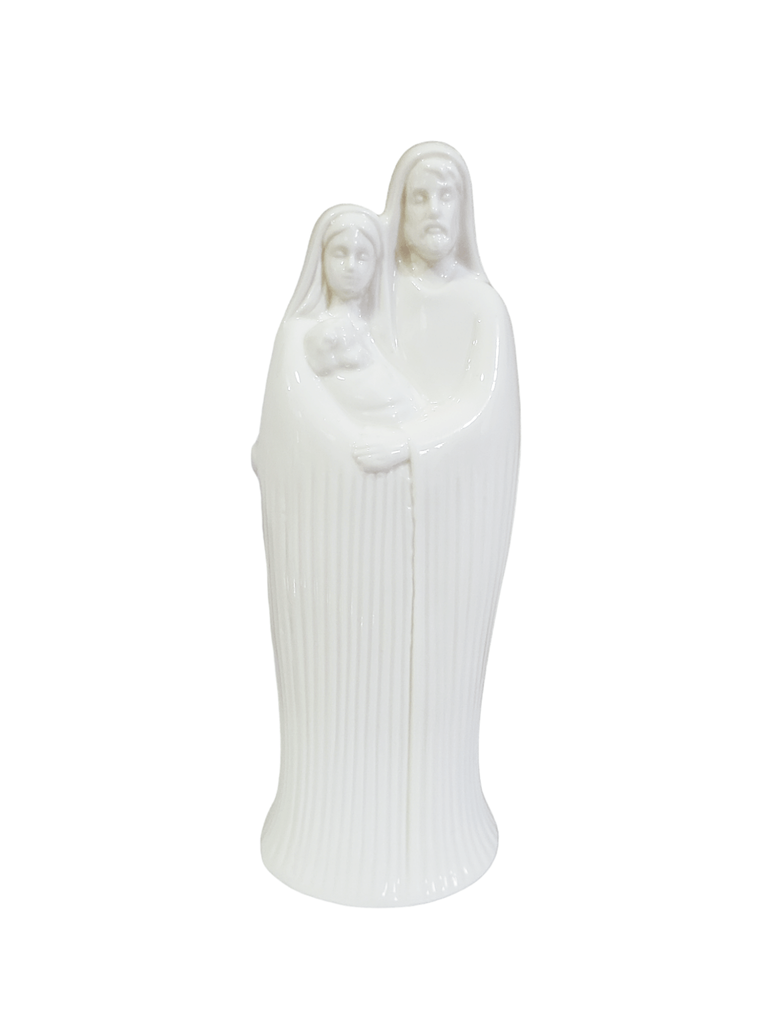 Imagem da Sagrada Família em Porcelana com LED 21 cm x 8 cm-TerraCotta Arte Sacra