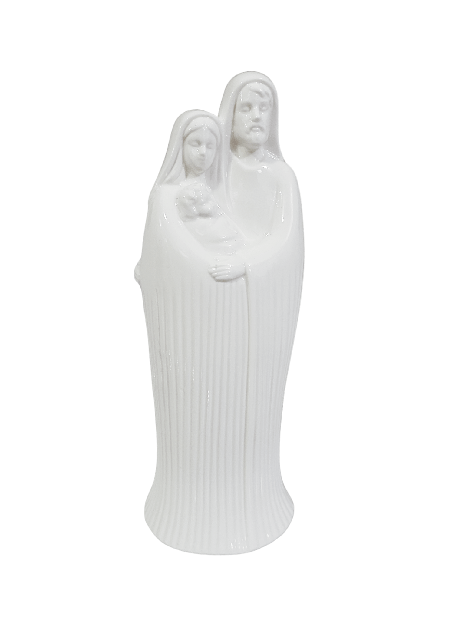 Imagem da Sagrada Família em Porcelana com LED 25 cm-TerraCotta Arte Sacra