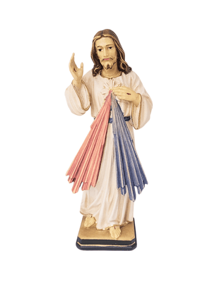 Imagem de Jesus Misericordioso de Madeira Italiana 15cm-TerraCotta Arte Sacra