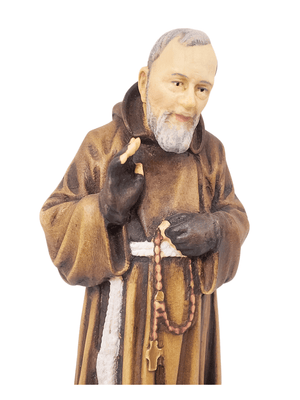 Imagem de Madeira Italiana Padre Pio 25cm-TerraCotta Arte Sacra