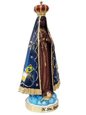 Imagem de Nossa Senhora Aparecida de Resina 30 cm-TerraCotta Arte Sacra