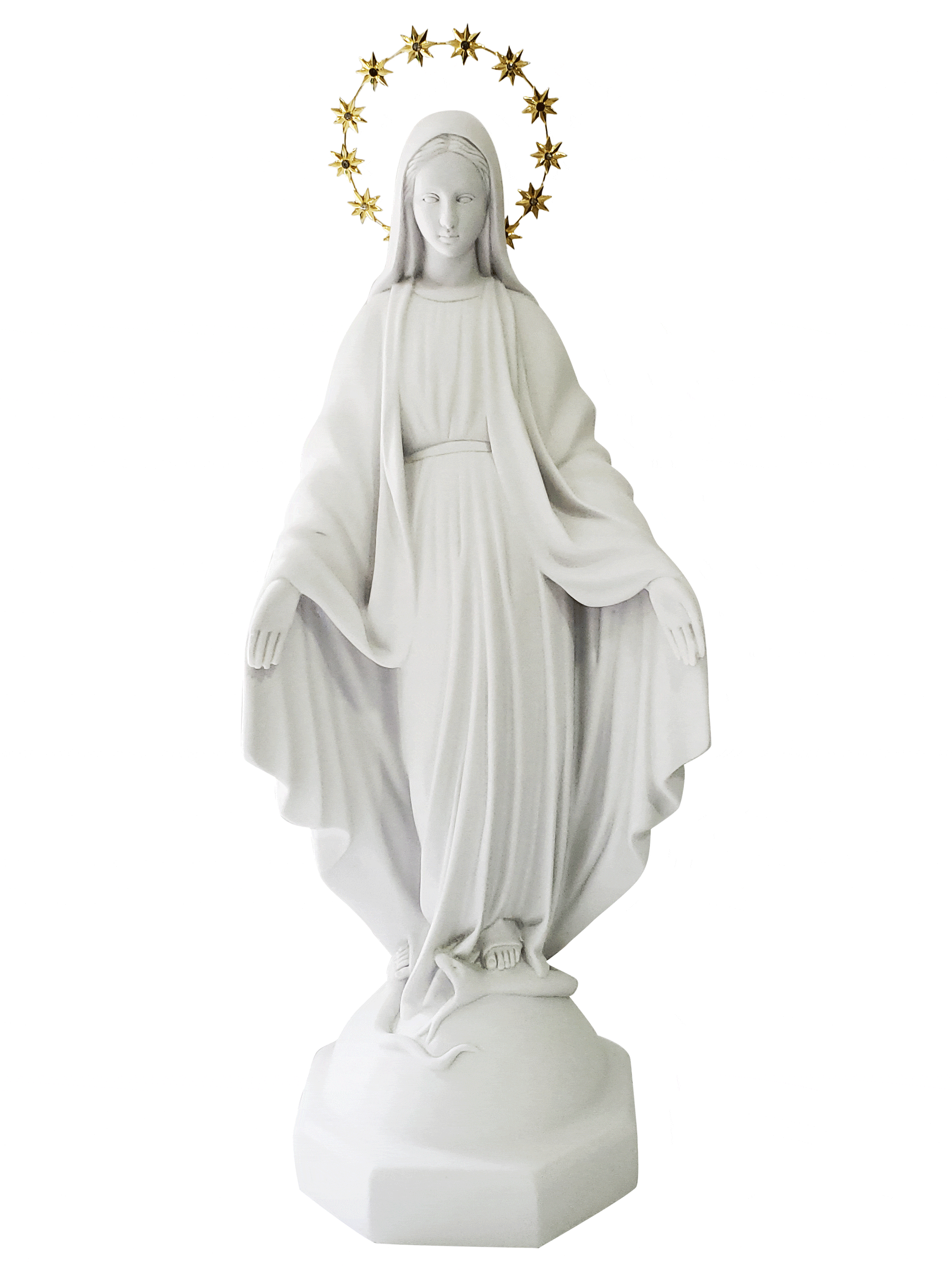 Imagem de Nossa Senhora das Graças 52 cm em Pó de Mármore-TerraCotta Arte Sacra