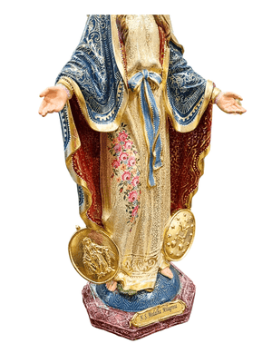 Imagem de Nossa Senhora das Graças com Policromia 40 cm-TerraCotta Arte Sacra