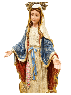 Imagem de Nossa Senhora das Graças com Policromia 40 cm-TerraCotta Arte Sacra