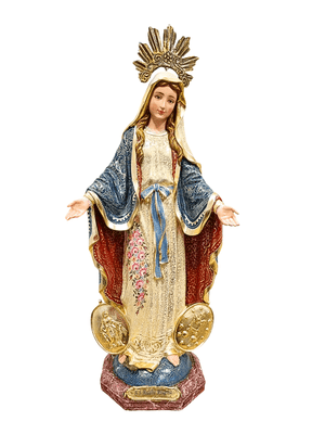 Imagem de Nossa Senhora das Graças com Policromia 40 cm-TerraCotta Arte Sacra