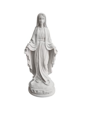 Imagem de Nossa Senhora das Graças em Pó de Mármore 12 cm-TerraCotta Arte Sacra