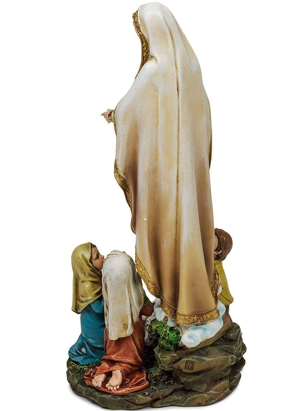 Imagem de Nossa Senhora de Fátima com Pastor 30 cm-TerraCotta Arte Sacra