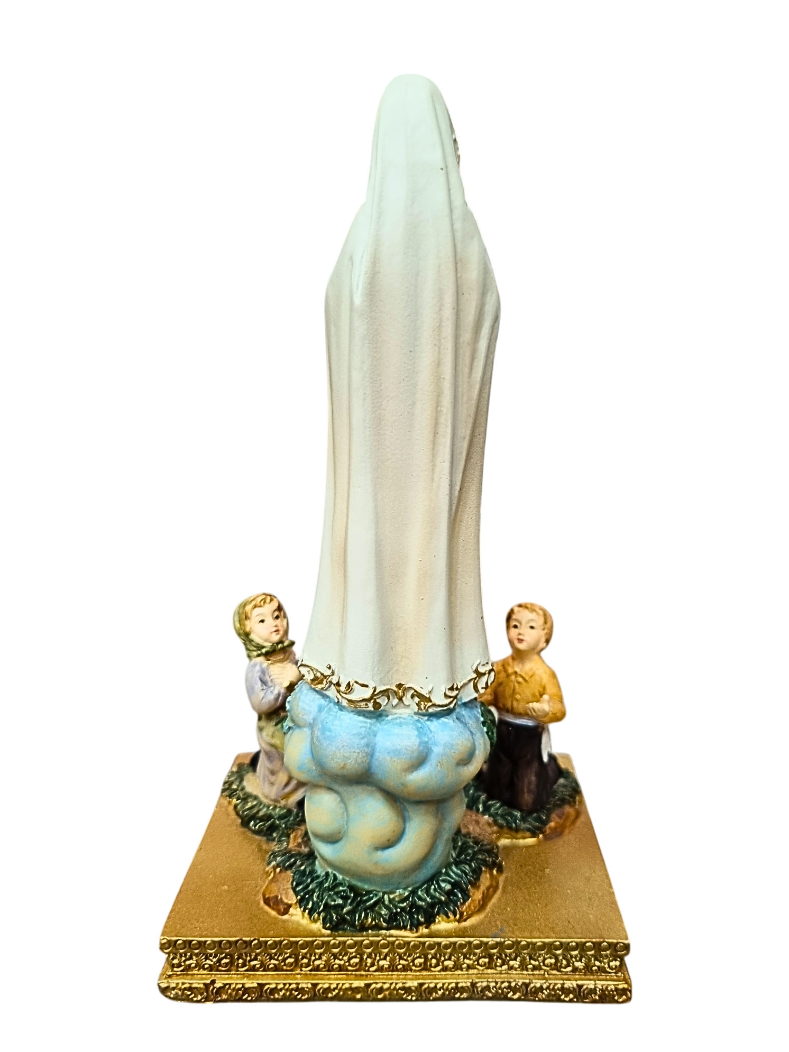 Imagem de Nossa Senhora de Fátima com Pastores em Resina 15 cm-TerraCotta Arte Sacra