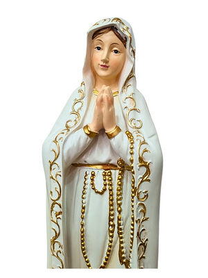 Imagem de Nossa Senhora de Fátima com Pastores em Resina 40 cm-TerraCotta Arte Sacra