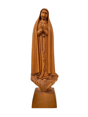 Imagem de Nossa Senhora de Fátima em Madeira 19 cm-TerraCotta Arte Sacra