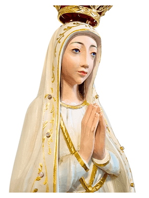 Imagem de Nossa Senhora de Fátima em Madeira 73,5 cm-TerraCotta Arte Sacra