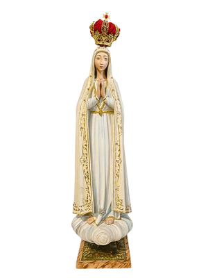 Imagem de Nossa Senhora de Fátima em Madeira 73,5 cm-TerraCotta Arte Sacra