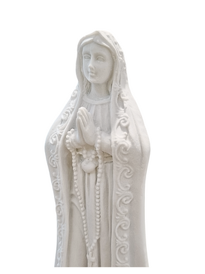 Imagem de Nossa Senhora de Fátima em Pó de Mármore 17cm-TerraCotta Arte Sacra