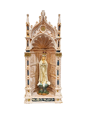 Imagem de Nossa Senhora de Fátima em Resina na Capela 20 cm-TerraCotta Arte Sacra