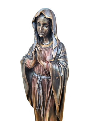 Imagem de Nossa Senhora de Guadalupe com Acabamento em Bronze 30 cm-TerraCotta Arte Sacra