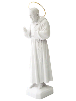 Imagem de Padre Pio de Pó de Mármore 30 cm-TerraCotta Arte Sacra