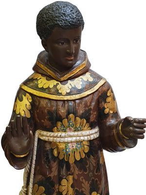 Imagem de Santo Antônio de Categeró de Madeira 1,05 m-TerraCotta Arte Sacra