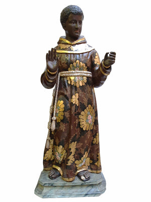 Imagem de Santo Antônio de Categeró de Madeira 1,05 m-TerraCotta Arte Sacra