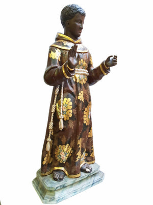 Imagem de Santo Antônio de Categeró de Madeira 1,05 m-TerraCotta Arte Sacra