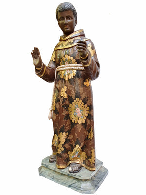 Imagem de Santo Antônio de Categeró de Madeira 1,05 m-TerraCotta Arte Sacra