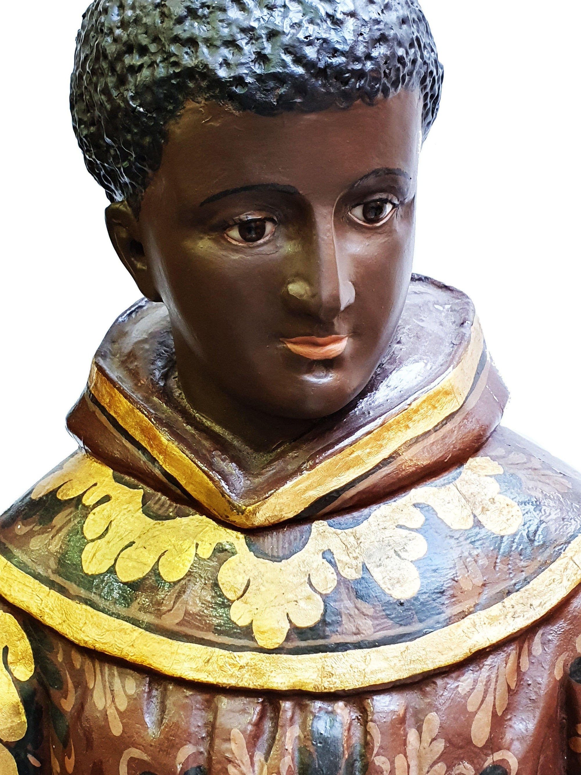 Imagem de Santo Antônio de Categeró de Madeira 1,05 m-TerraCotta Arte Sacra