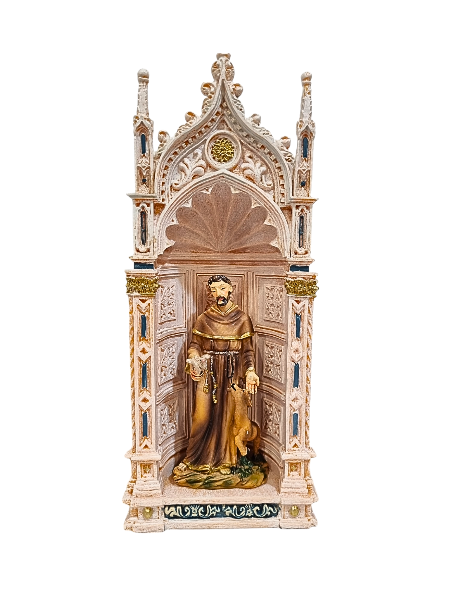 Imagem de São Francisco de Assis em Resina na Capela 20 cm-TerraCotta Arte Sacra