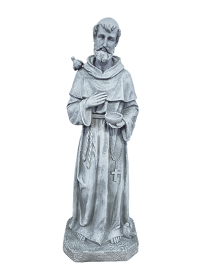 Imagem de São Francisco em Resina Estilo Pedra 62 cm-TerraCotta Arte Sacra