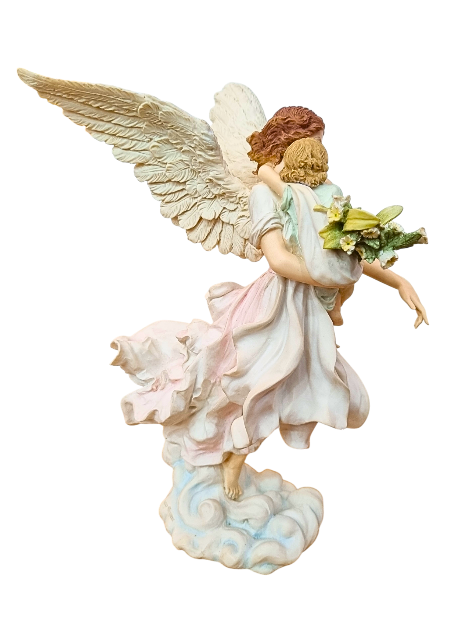 Imagem do Anjo da Guarda em Resina 28 cm-TerraCotta Arte Sacra